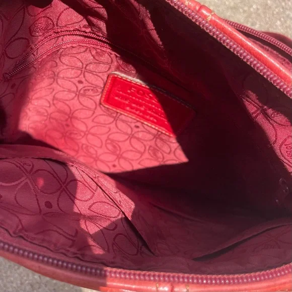 Fossil Red Leather Women's Bag - Picture 11 of 12